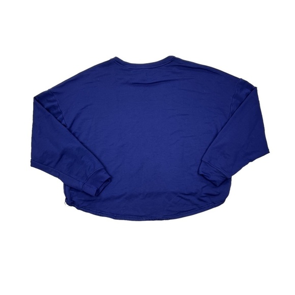 Fabletics Navy Blue Long Sleeve Luxe Cinched Pullover Sweatshirt - Picture 5 of 5